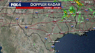 Radar loop from local FOX4 TV station