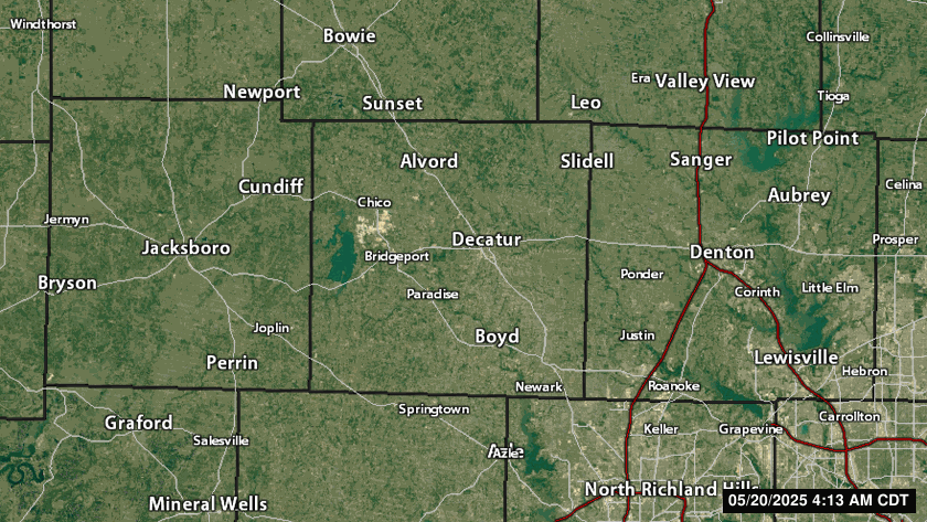 WFAA Wise County radar loop